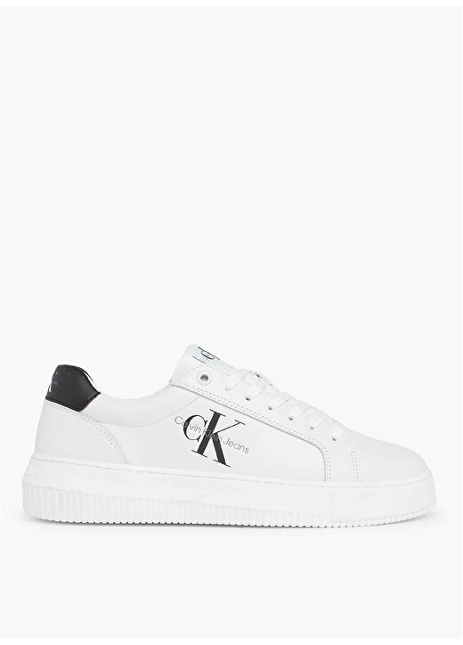 Calvin Klein Beyaz - Siyah Kadın Deri Sneaker YW0YW008230LB 1