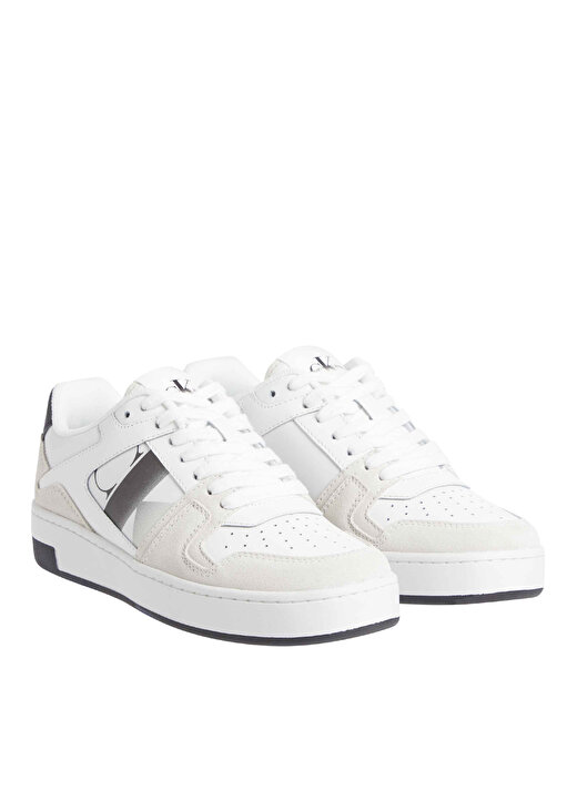 Calvin Klein Siyah - Beyaz Kadın Süet Sneaker YW0YW0144601W  2