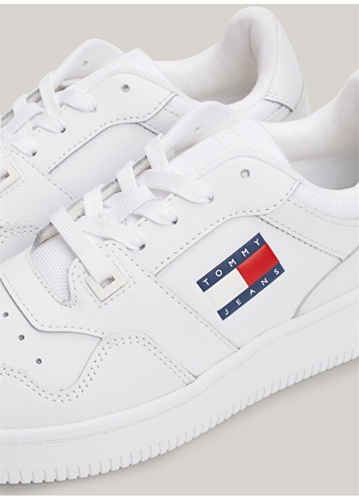 Tommy Hilfiger Beyaz Kadın Deri Sneaker EN0EN02505YBS 4