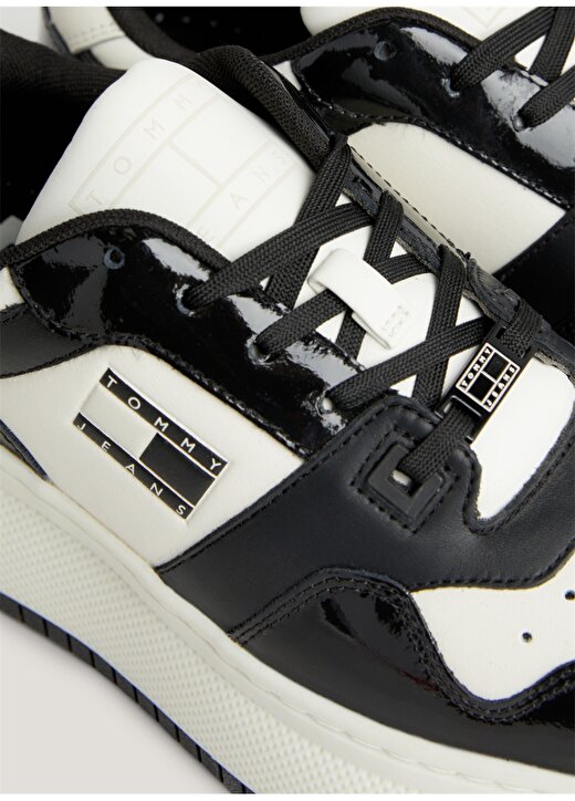Tommy Hilfiger Siyah - Beyaz Kadın Deri Sneaker EN0EN02523YBI 3