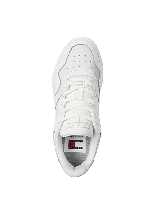 Tommy Hilfiger Gri - Beyaz Kadın Deri Sneaker EN0EN02523YBL 3