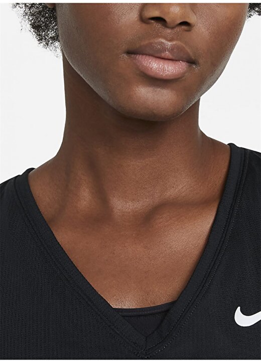 Nike Siyah Kadın V Yaka Normal Kalıp Atlet CV4784-010-W NKCT DF VCTRY TANK 3