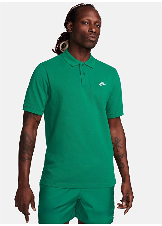 Nike Yeşil Erkek Standart Fit Polo T-Shirt FN3894-365-M NK CLUB SS POLO PIQUE 2