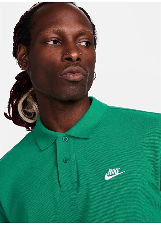 Nike Yeşil Erkek Standart Fit Polo T-Shirt FN3894-365-M NK CLUB SS POLO PIQUE 3