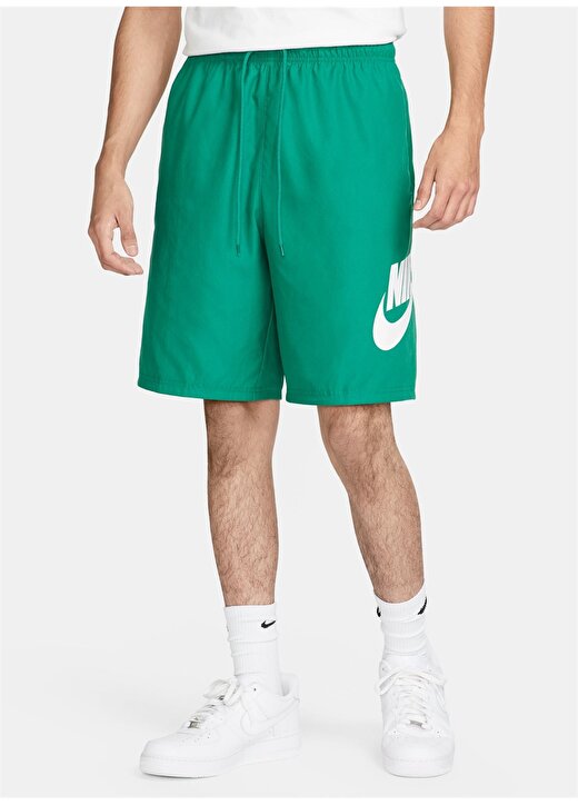Nike Yeşil Lastikli Bel Erkek Şort FN3303-365-M NK CLUB SHORT WVN 2