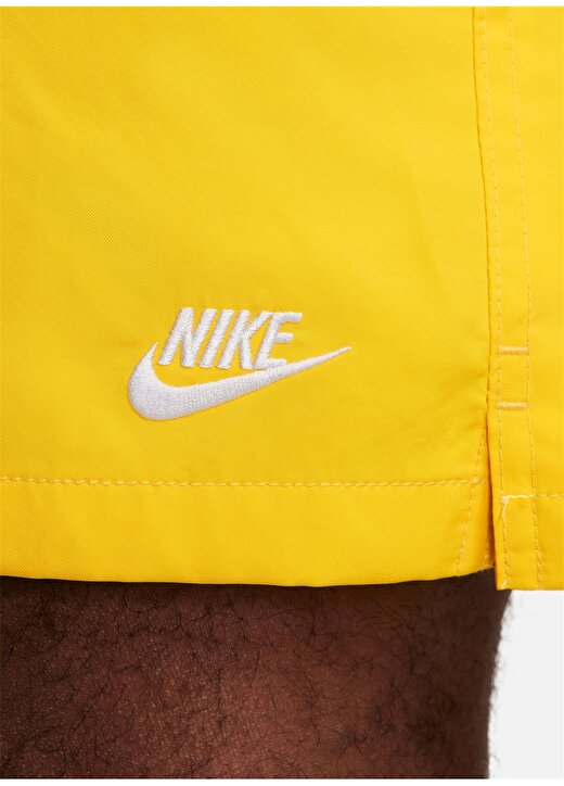 Nike Sarı Erkek Lastikli Bel Standart Fit Şort FN3307-718-M NK CLUB FLOW SHORT 2
