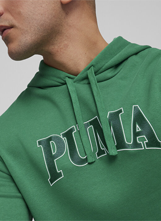 Puma 67896986  SQUAD Hoodie Yeşil Erkek Kapüşon Yaka Regular Fit Sweatshirt  2