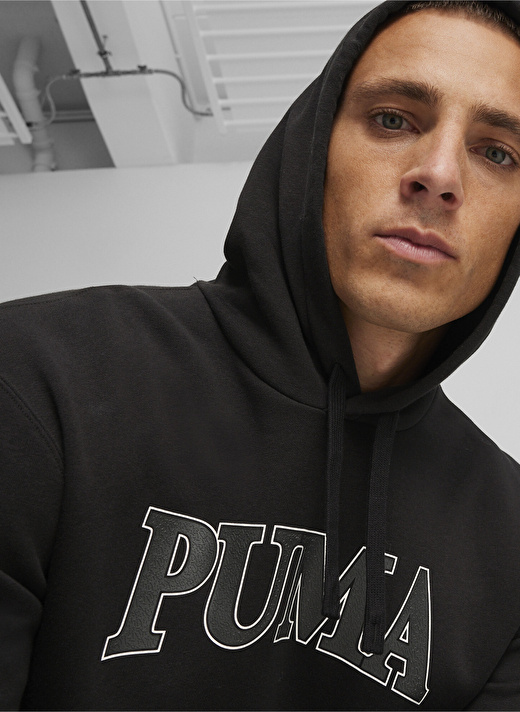 Puma 67896901  SQUAD Hoodie Siyah Erkek Kapüşon Yaka Regular Fit Sweatshirt  3