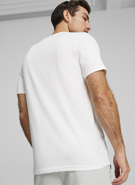 Puma Beyaz Erkek Bisiklet Yaka T-Shirt 62592102 F1 ESS Small Logo Tee 4