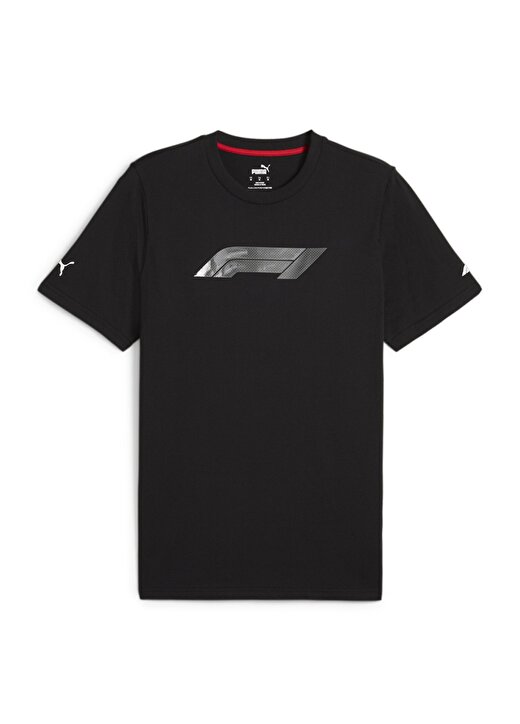Puma 62569501 F1 Logo Graphic Tee Siyah Erkek Bisiklet Yaka Regular Fit T-Shirt 4