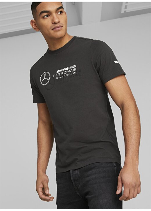 Puma Siyah Erkek Bisiklet Yaka T-Shirt 53848201 MAPF1 Logo Tee 1