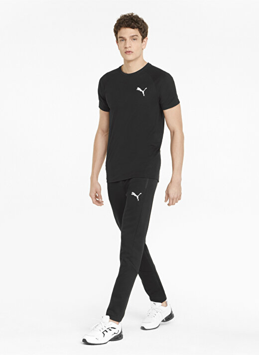 Puma 84739401 Evostripe Tee Siyah Erkek Bisiklet Yaka Regular Fit T-Shirt  2