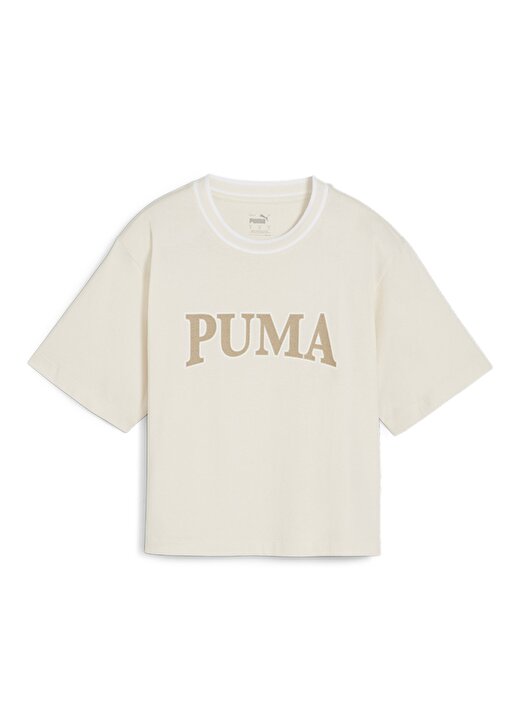 Puma 67790387 SQUAD Graphic Tee Beyaz Kadın Bisiklet Yaka Regular Fit T-Shirt 1