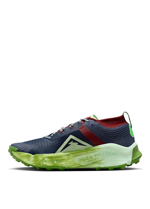 Nike Lacivert - Yeşil Erkek Koşu Ayakkabısı DH0623-403- ZOOMX ZEGAMA TRAIL 4