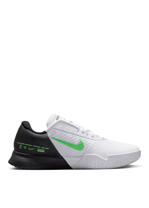 Nike Siyah - Beyaz - Yeşil Erkek Tenis Ayakkabısı DR6191-105-M NIKE ZOOM VAPOR PRO 2 3