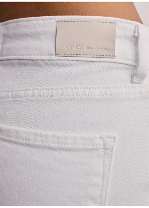 Only Yüksek Bel Dar Paça Normal Beyaz Kadın Denim Pantolon ONLEMILY STRETCH HW STR ANK DNM 3