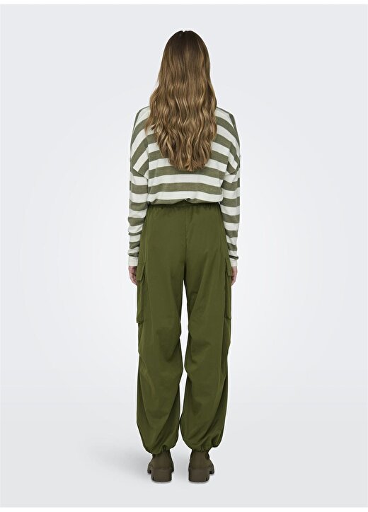 Only Yüksek Bel Rahat Yeşil Kadın Pantolon ONLOCEAN CARGO PANT OTW 3
