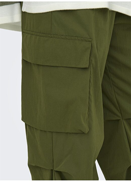Only Yüksek Bel Rahat Yeşil Kadın Pantolon ONLOCEAN CARGO PANT OTW 4
