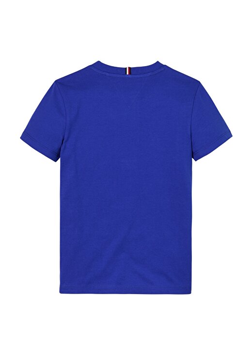 Tommy Hilfiger Baskılı Mavi Erkek T-Shirt TH LOGO TEE S/S 3