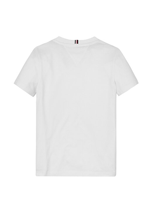 Tommy Hilfiger Baskılı Beyaz Erkek T-Shirt TH LOGO TEE S/S 3