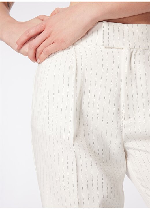 Only Yüksek Bel Normal Beyaz Kadın Pantolon ONLREINA HW ELA STR PINS PANT CC TL 4