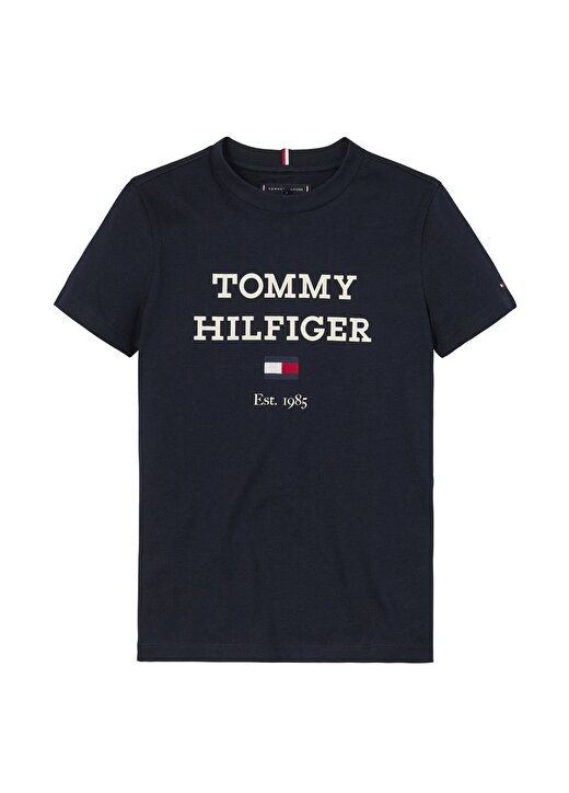 Tommy Hilfiger Baskılı Siyah Erkek T-Shirt TH LOGO TEE S/S 1