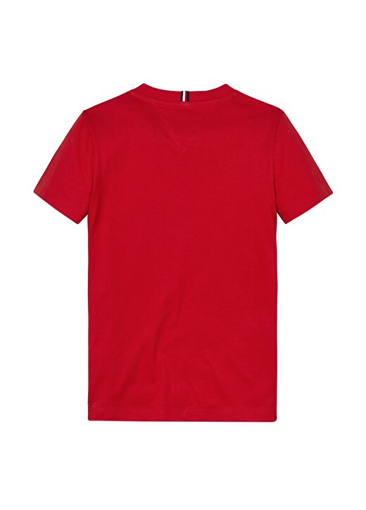Tommy Hilfiger Baskılı Kırmızı Erkek T-Shirt TH LOGO TEE S/S 3