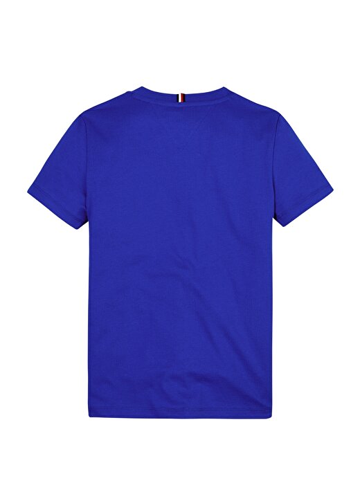 Tommy Hilfiger Baskılı Mavi Erkek T-Shirt HILFIGER SCRIPT TEE S/S 2