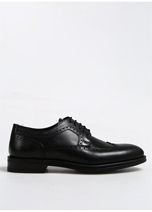 Fabrika Siyah Erkek Deri Klasik Ayakkabı ZAYA 1
