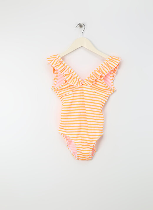 Name İt Turuncu Kız Çocuk Mayo NKFZALEY SWIMSUIT 2