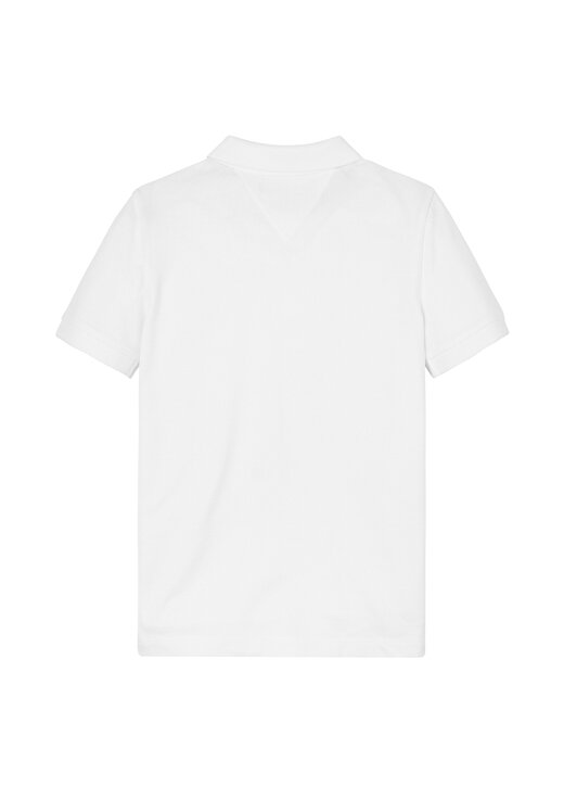 Tommy Hilfiger Düz Beyaz Erkek Polo T-Shirt TH LOGO POLO S/S 3
