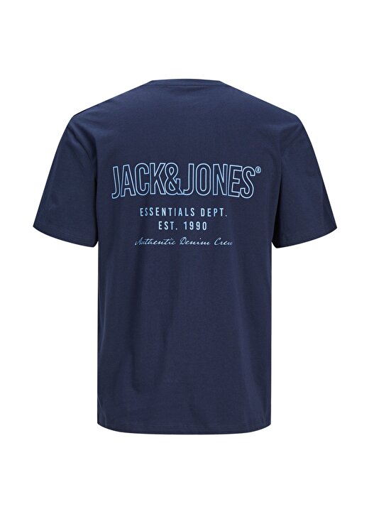 Jack & Jones Baskılı Lacivert Erkek T-Shirt JJGROW TEE SS CREW NECK JNR 2