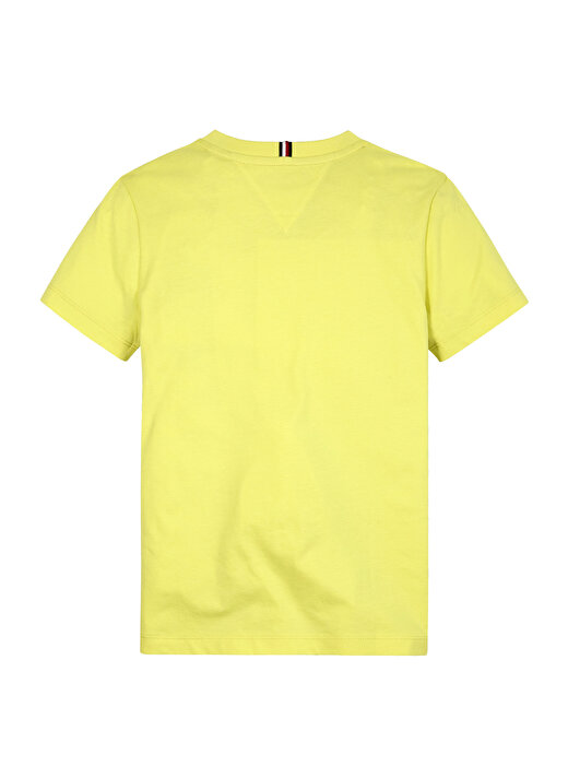 Tommy Hilfiger Baskılı Sarı Erkek T-Shirt TOMMY SCRIPT TEE S/S 3