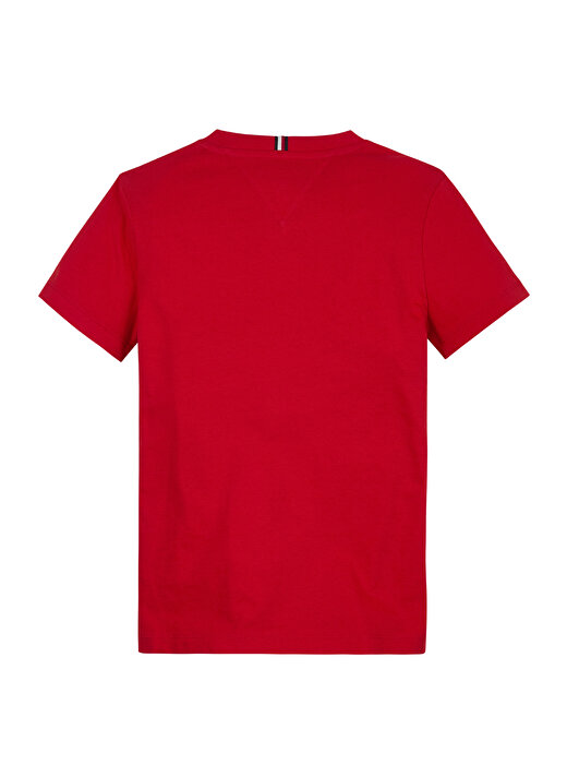 Tommy Hilfiger Baskılı Kırmızı Erkek T-Shirt TOMMY SCRIPT TEE S/S 3
