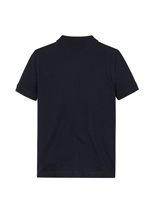 Tommy Hilfiger Düz Lacivert Erkek Polo T-Shirt TH LOGO POLO S/S 3