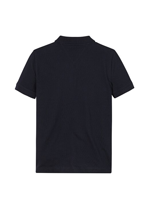 Tommy Hilfiger Düz Lacivert Erkek Polo T-Shirt TH LOGO POLO S/S 3