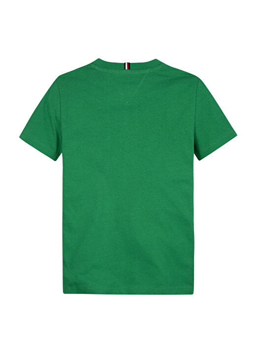 Tommy Hilfiger Baskılı Yeşil Erkek T-Shirt TOMMY SCRIPT TEE S/S 3