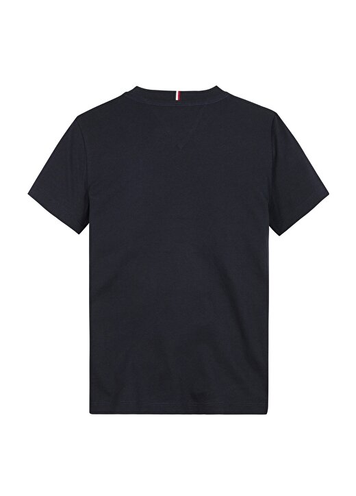 Tommy Hilfiger Düz Lacivert Erkek T-Shirt TH LOGO TEE S/S 2
