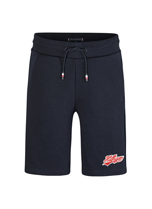 Tommy Hilfiger Lastikli Bel Normal Mavi Erkek Şort HILFIGER SCRIPT SWEATSHORTS 1