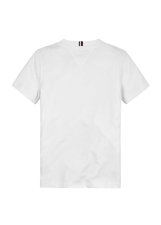 Tommy Hilfiger Baskılı Beyaz Erkek T-Shirt HILFIGER TEE S/S 3