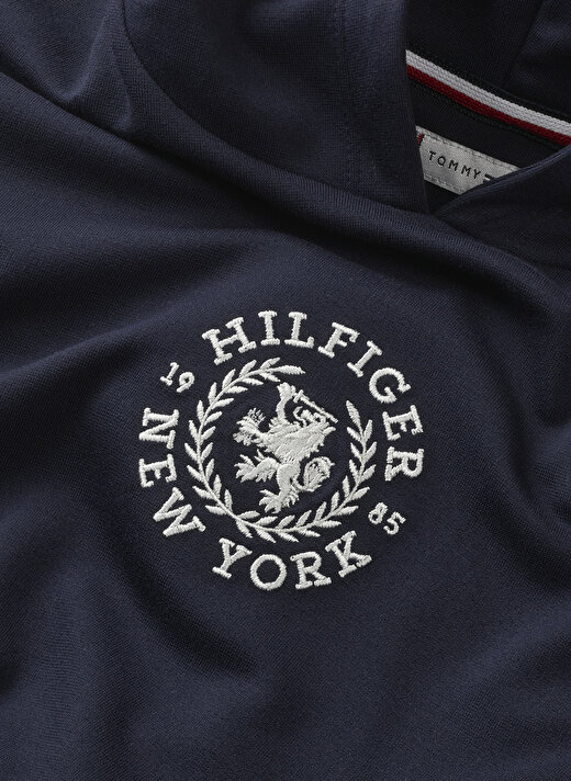 Tommy Hilfiger Düz Kız Çocuk Lacivert Sweatshırt CREST LOGO HOODIE 2