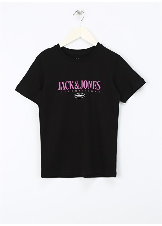 Jack & Jones Baskılı Siyah Erkek T-Shirt JORLUCCA FASTRUNNER1 TEE SS CREW JN 1