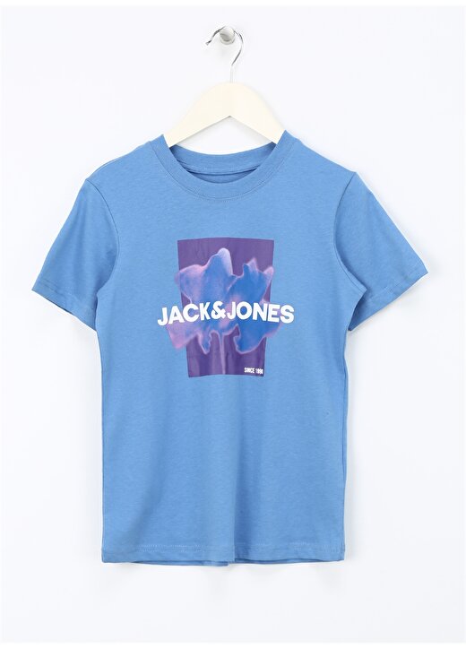 Jack & Jones Baskılı Mavi Erkek T-Shirt JCOFLORALS TEE FST JNR 1