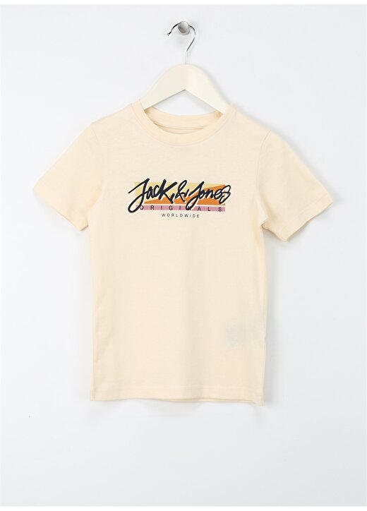 Jack & Jones Baskılı Kemik Erkek T-Shirt JORTAMPA FASTRUNNER1 TEE SS CREWNEC 1