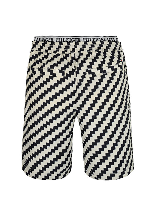 Tommy Hilfiger Lastikli Bel Normal Bej Erkek Şort ZIG ZAG SHORTS 3