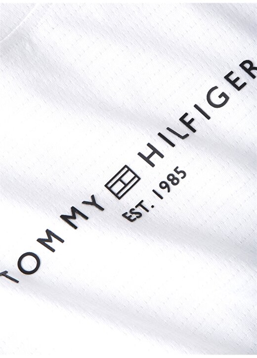 Tommy Hilfiger Bisiklet Yaka Baskılı Beyaz Kadın T-Shirt ESS MINI CORP RELAXED TEE 2