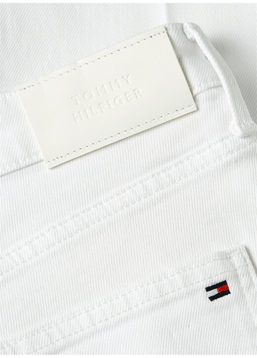 Tommy Hilfiger BOOTCUT RW WHITE Yüksek Bel Düz Paça Normal Beyaz Kadın Denim Pantolon 2