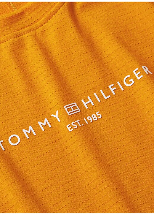 Tommy Hilfiger Bisiklet Yaka Baskılı Turuncu Kadın T-Shirt ESS MINI CORP RELAXED TEE 2