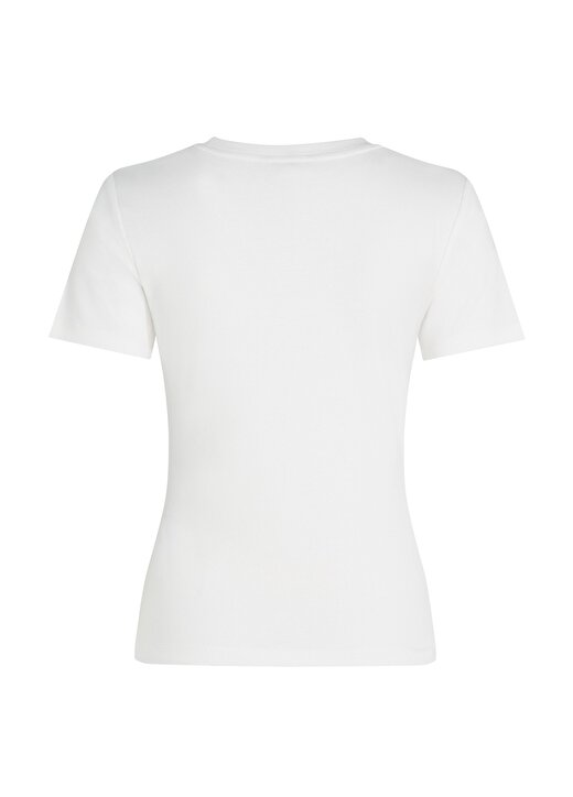 Tommy Hilfiger Bisiklet Yaka Düz Beyaz Kadın T-Shirt NEW SLIM CODY C-NK SS 3