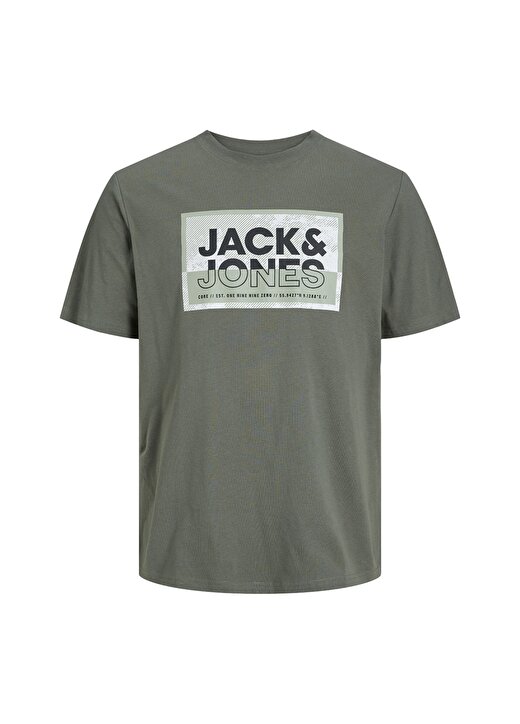 Jack & Jones Yuvarlak Yaka Haki Erkek T-Shirt JCOLOGAN TEE SS CREW NECK SS24 PLS 1